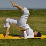 coming into Setu Bandhasana - Bridge Pose from Shoulderstand